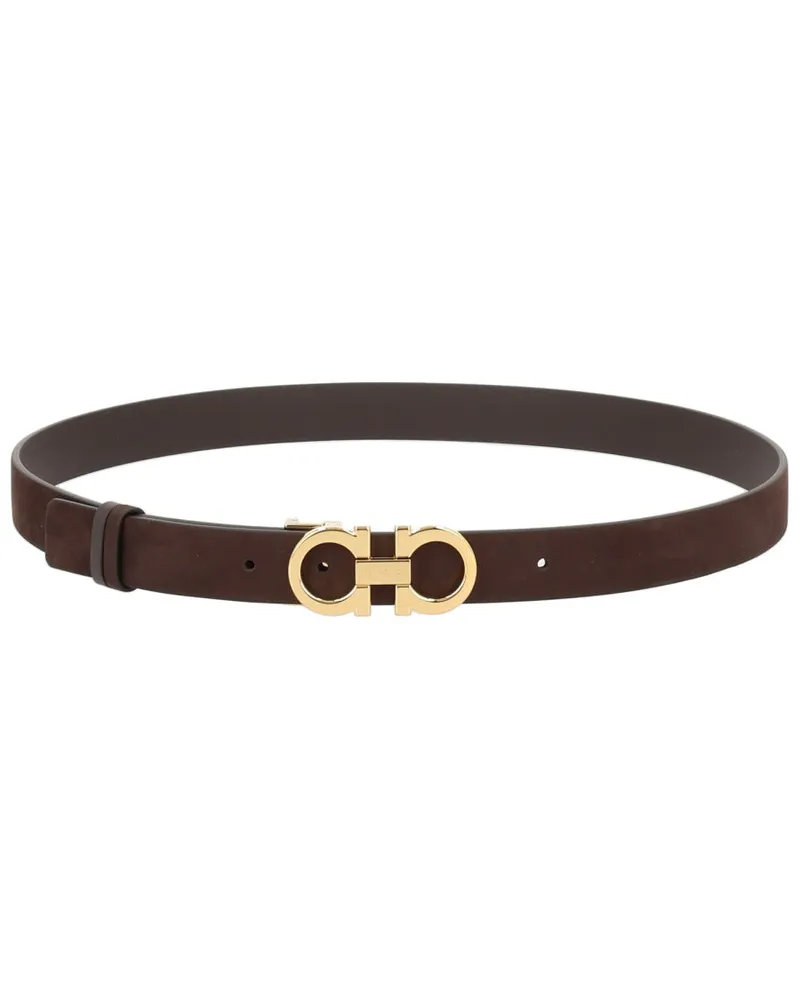 Ferragamo Calf Leather Belt — Brown Brown