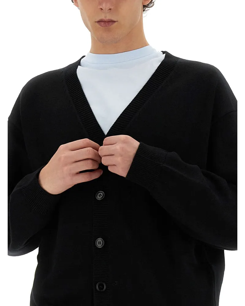Kenzo Embroidered Tiger Academy Wool Cardigan — Black Black