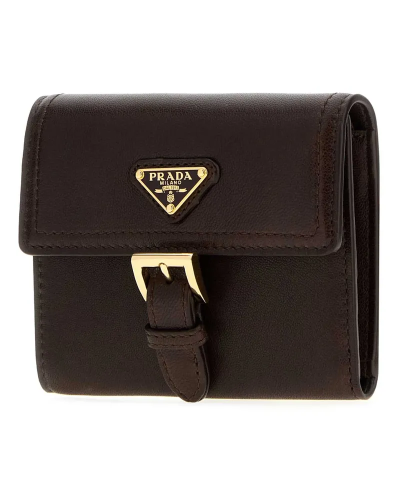 Prada Nappa Leather Wallet — Brown Brown