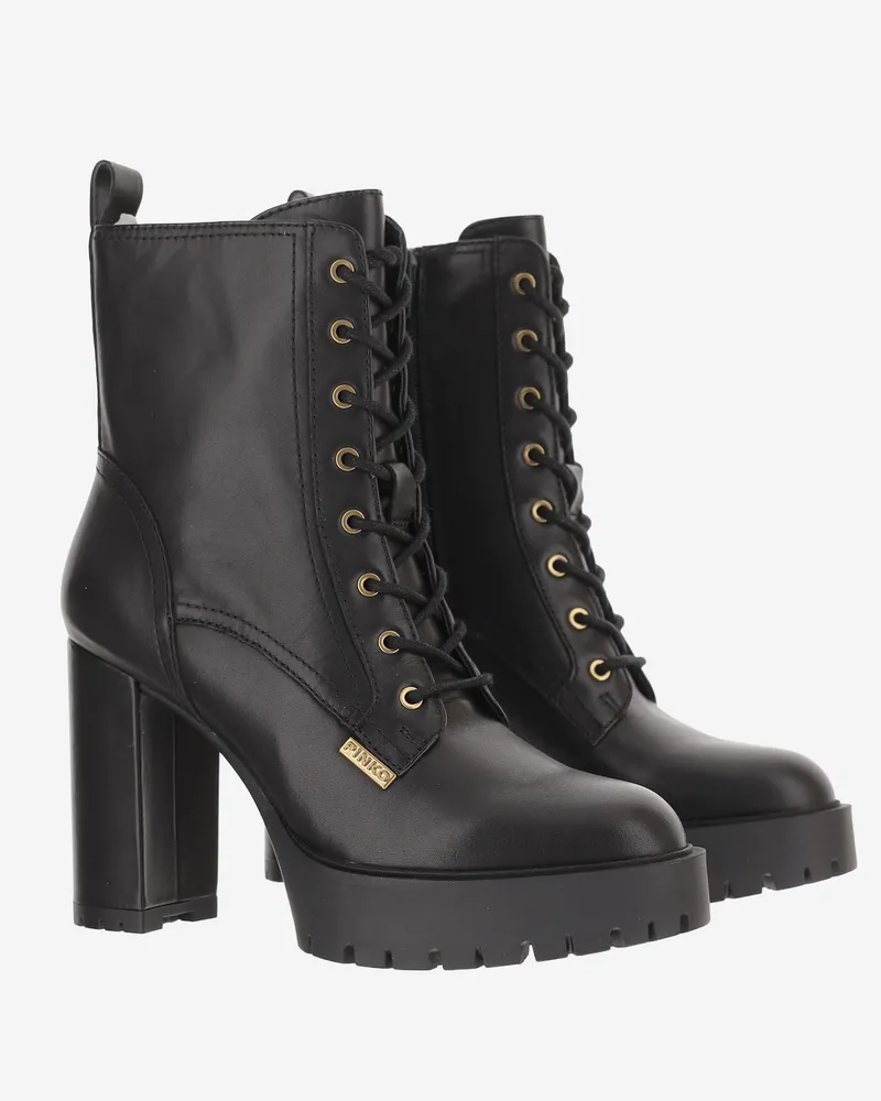 Pinko Women's Ankle Boots Clara 03 Leather Black Upper: Bovine Black