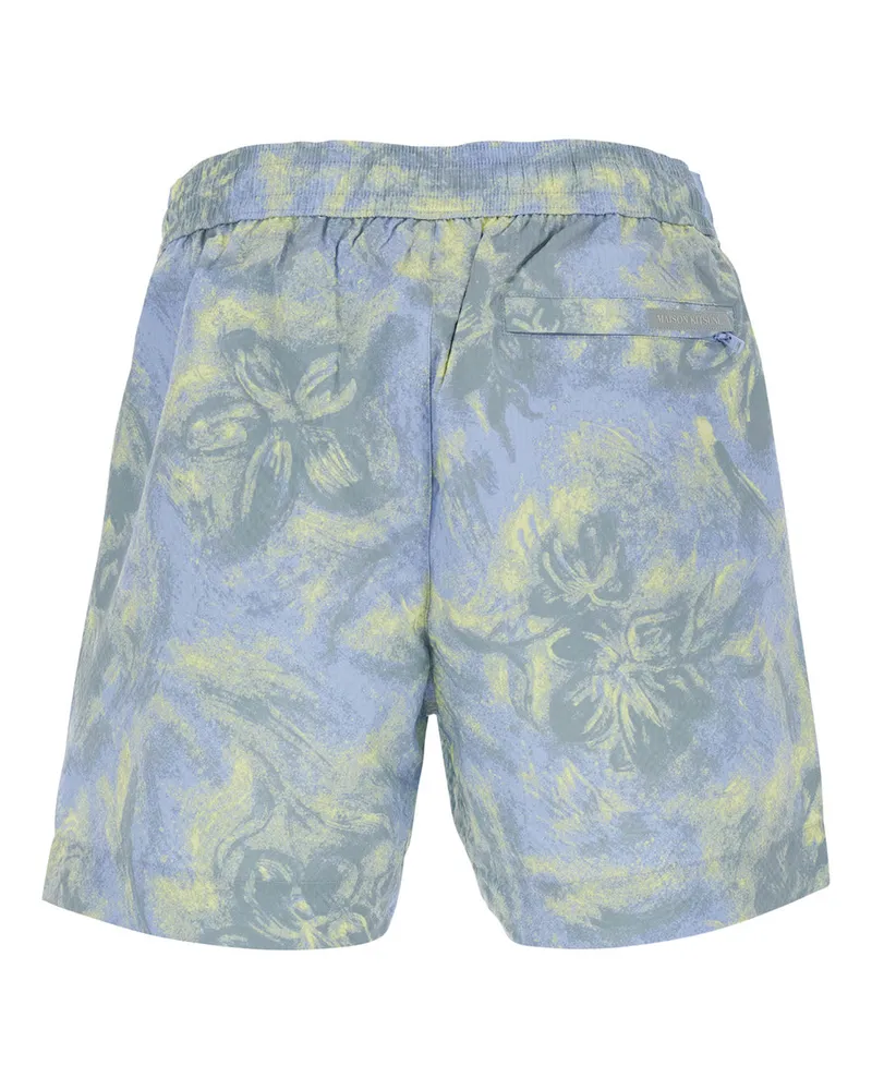 Kitsuné Men Swim Shorts Multicolour Polyester (lining And Shell Blue