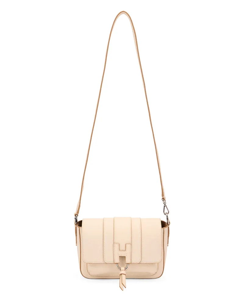 Hogan Women's Shoulder Bag Trend Flap Beige Leather Beige