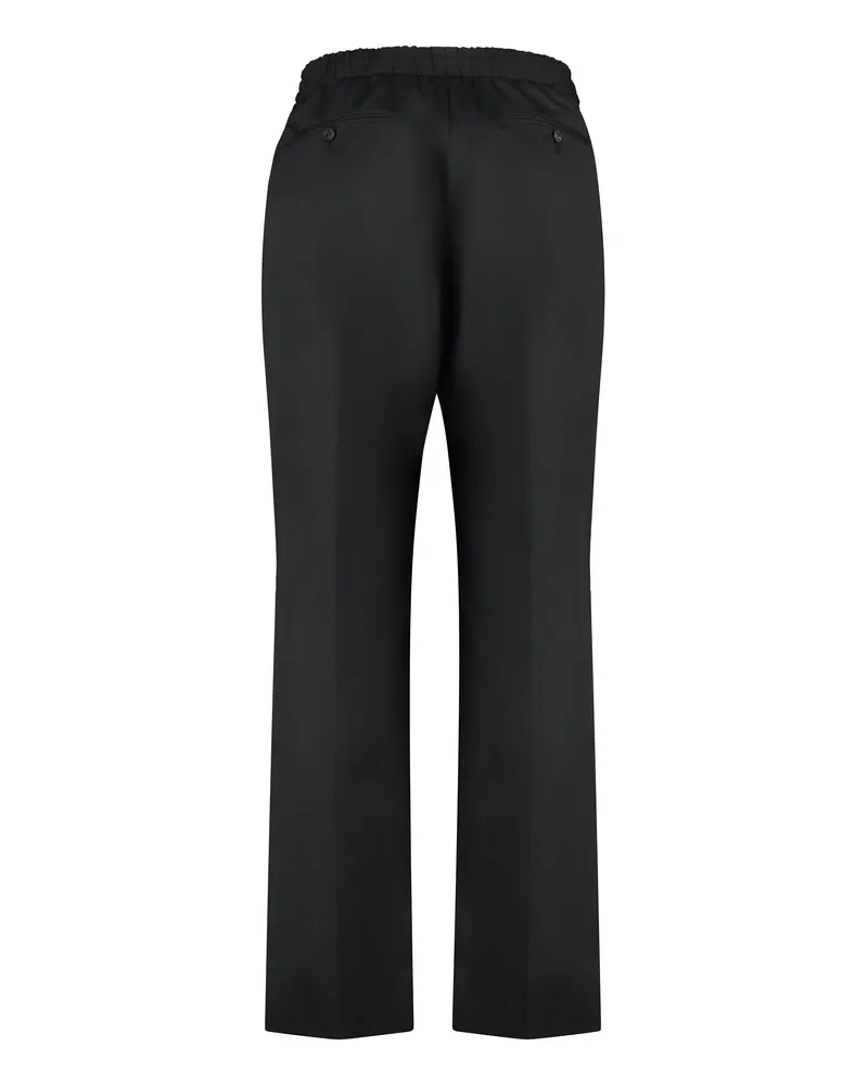 Valentino Garavani Mens Black Cotton Trousers Black