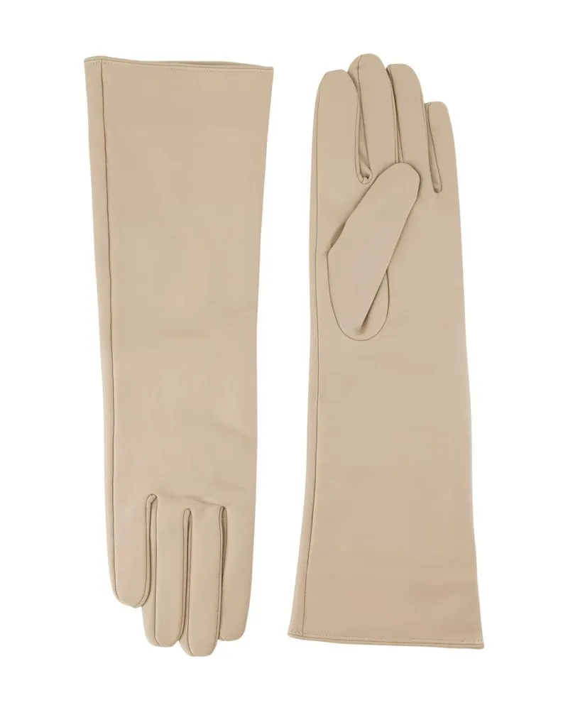 Samsøe & Samsøe Women's Sapolette Gloves - Samsoe Leather Brown Beige Accessories Other-Accessories Beige