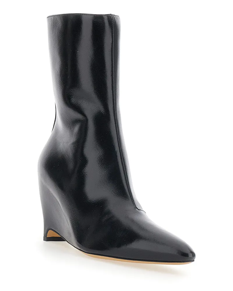 Maison Margiela Women's Ankle Boots Black Leather Sheep Black