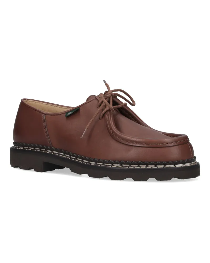 Paraboot Men's Flat Shoes Brown Calf Leather Brown