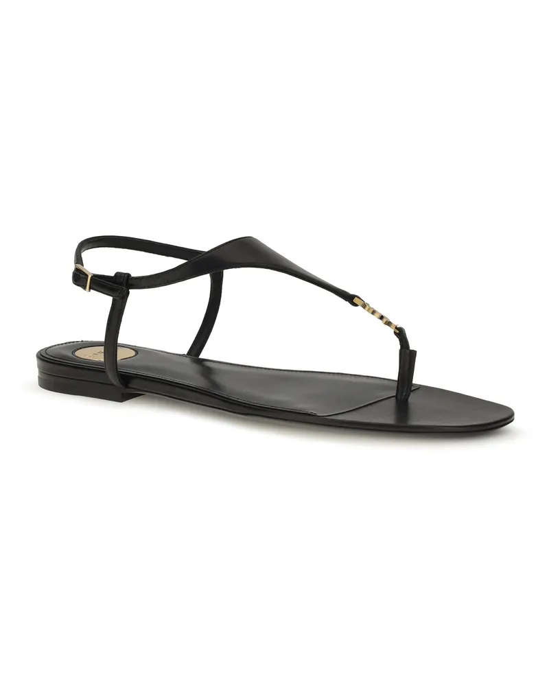 Saint Laurent Cassandre Sandals — Black Nero