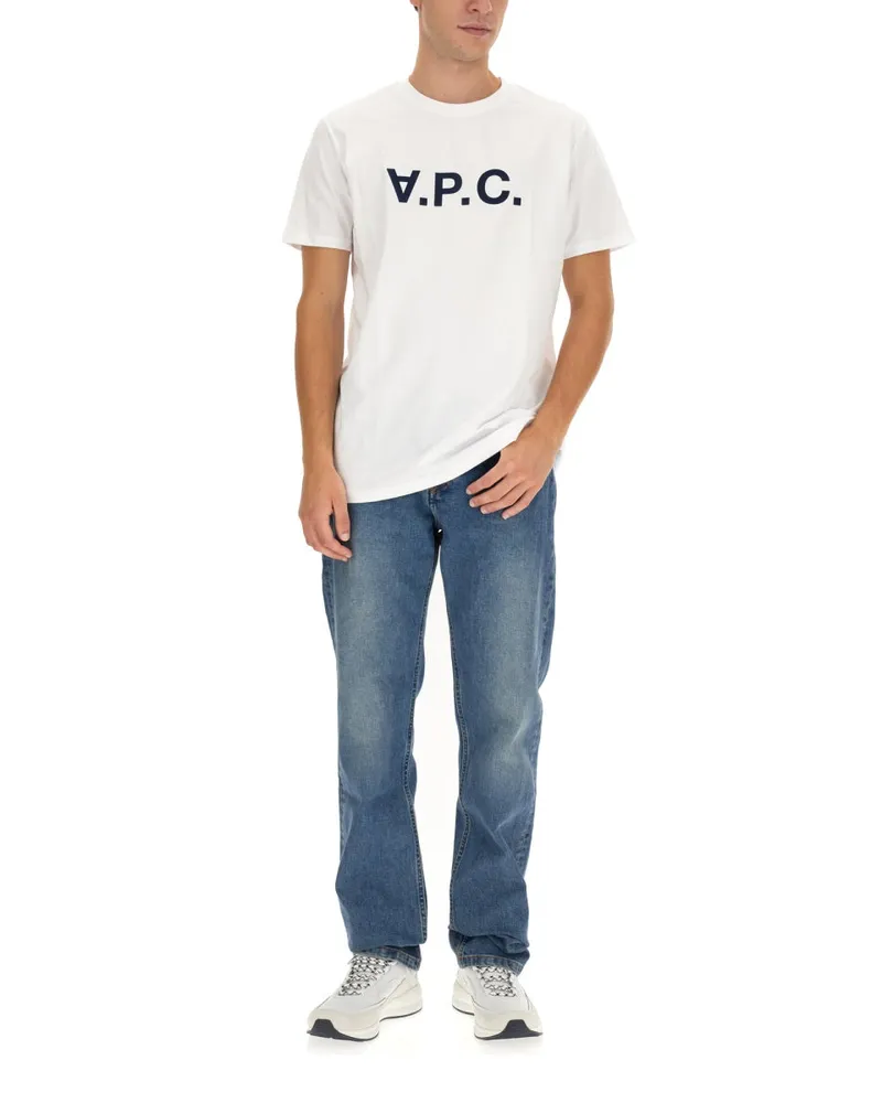 A.P.C. Cotton Straight Leg Jeans — Blue Blue