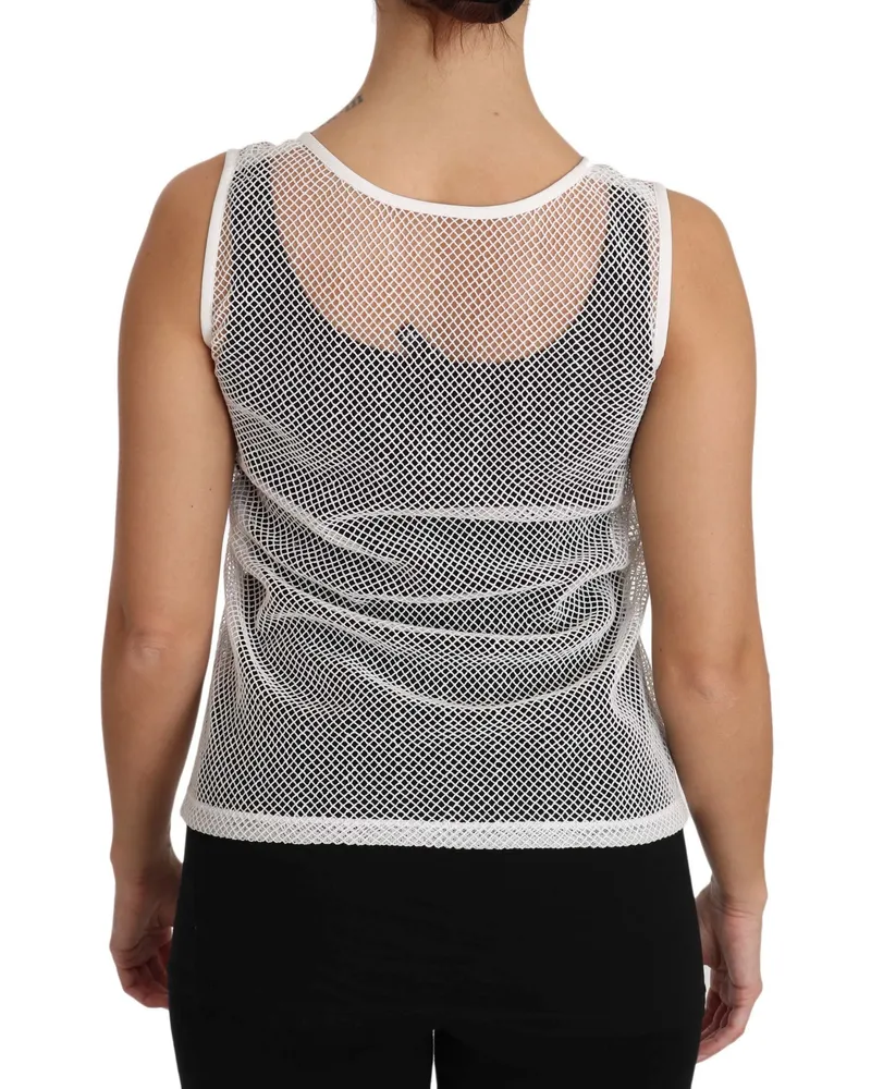 Dolce & Gabbana Mesh Net Tank Top — White White