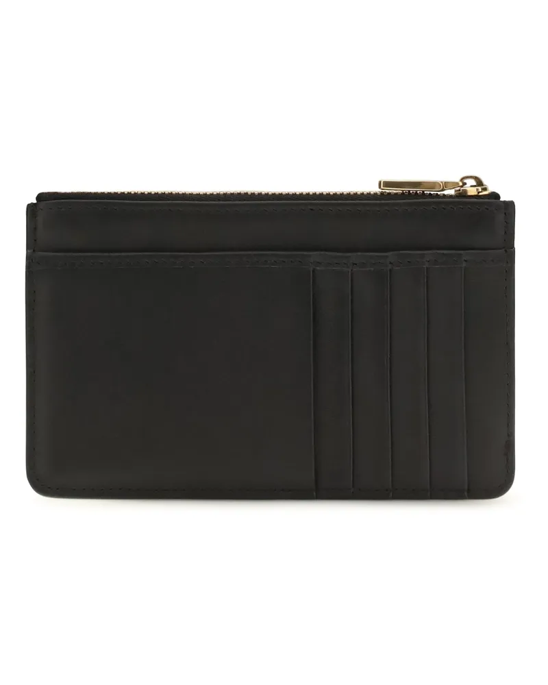 Dolce & Gabbana Women's Leather Card Holder With Logo Nero Calf Bos Taurus Wallet Black