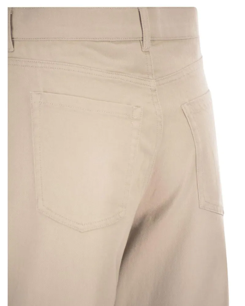 Max Mara Women's Jeans Emily Light Beige Cotton Beige