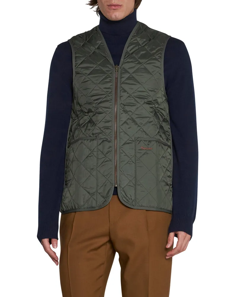 Barbour Diamond-Quilted Gilet — Green Green
