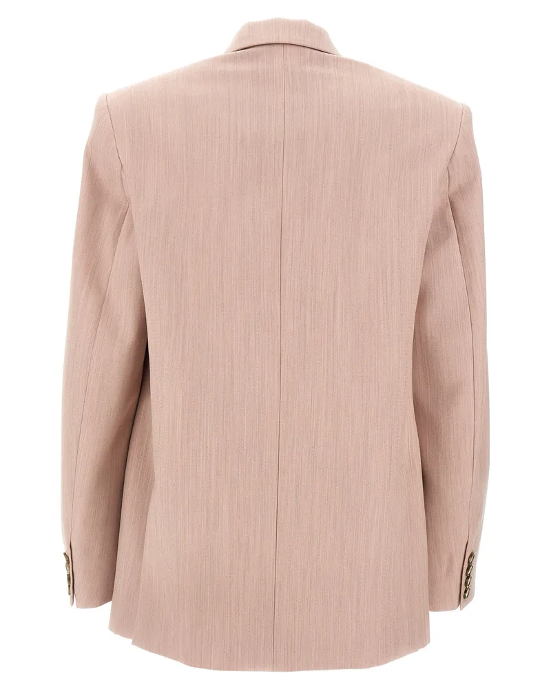 Stella McCartney Double-Breasted Wool Blazer — Pink Pink