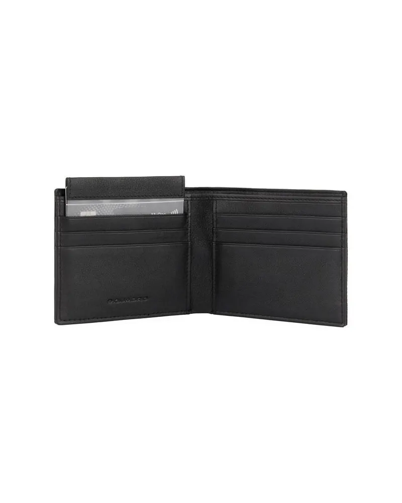 Piquadro Men's Wallet Black Recycled Polyester Bags Black