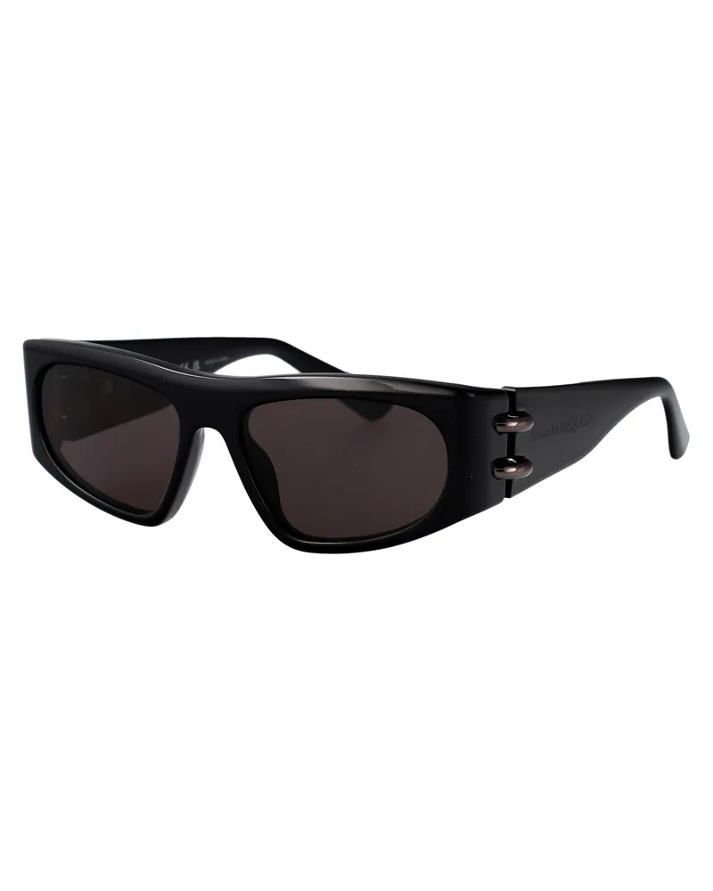 Alexander McQueen Unisex Sunglasses Am0471s Black-Grey Black-Black-Grey Injected Black/black/grey Black