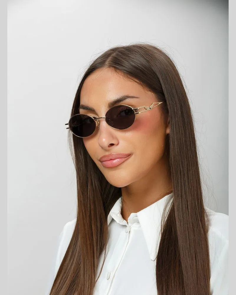 Zadig & Voltaire SZV464S Round-frame Metal Sunglasses — Rose gold Rose