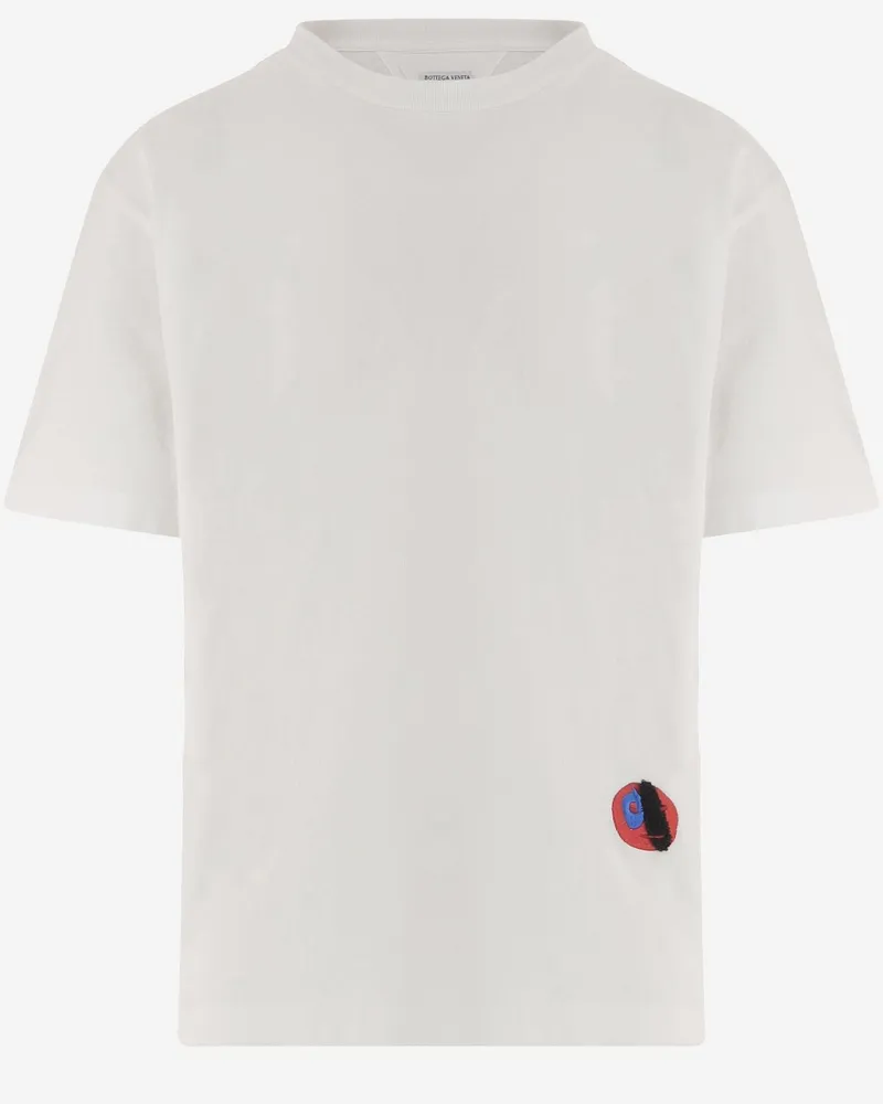 Bottega Veneta Embroidered Cotton T-Shirt — White White