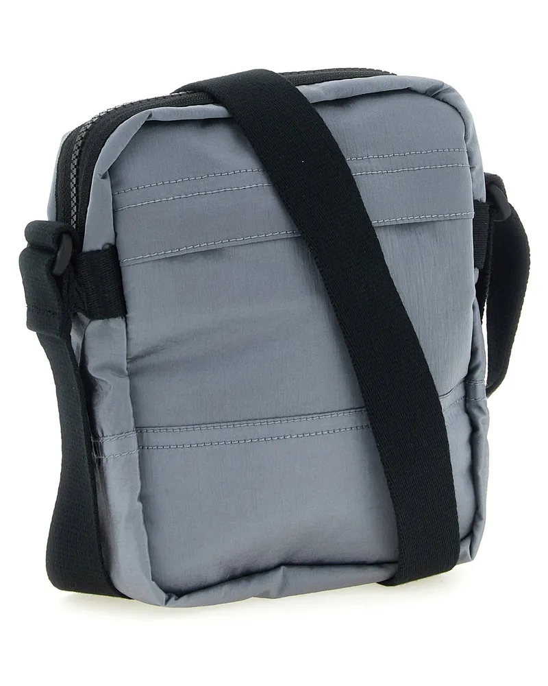 Stone Island Compass-Patch Nylon Crossbody Bag — Grey Grey