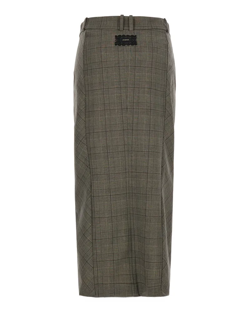 Pinko Women's Skirt Wool-Blend Grey Polyester Gray