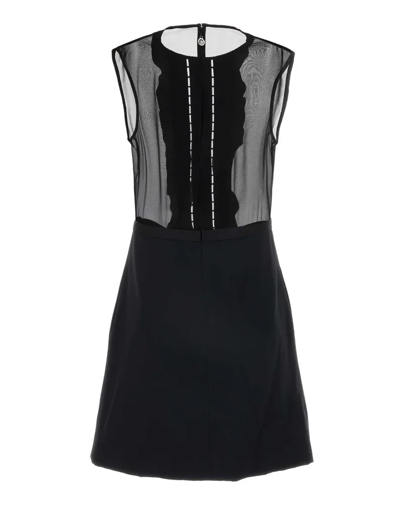 Versace Women's Black Georgette Mini Dress 1b000 Exterior: Silk Lining: Fabric Abiti Black