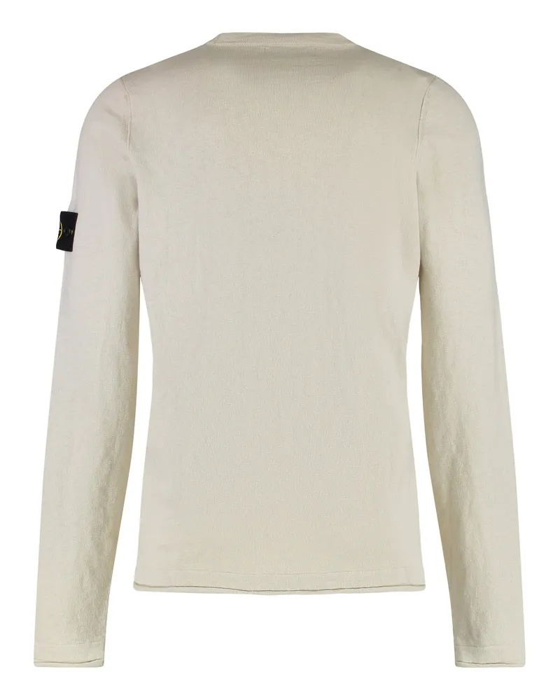 Stone Island Men's Cotton Blend Crew-Neck Sweater Sand Sweatshirts Beige
