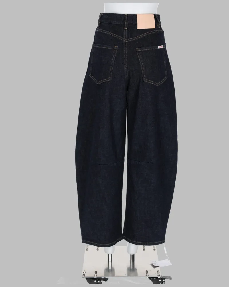 Self-Portrait Straight Cotton Denim Jeans — Blue Blue