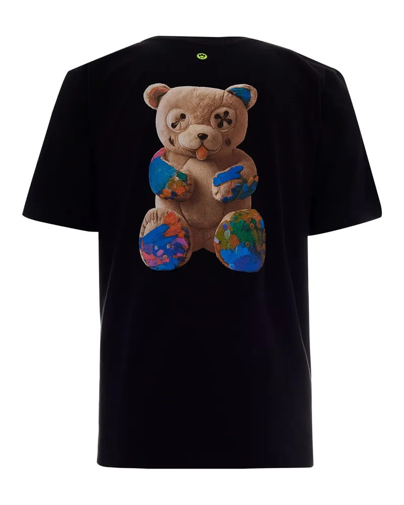 BARROW Men's T-Shirt Bear Black Cotton T-Shirts And Polos 