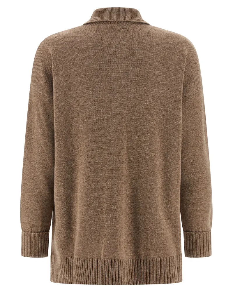 Max Mara Women Brown Cashmere Cardigan Clothing Brown