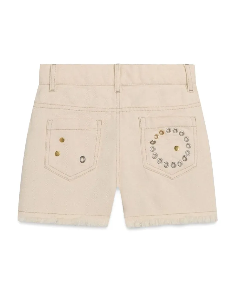 Chloé Cotton Denim Shorts — Blue Blue