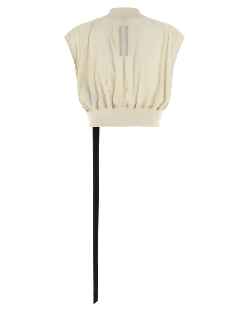 DRKSHDW by Rick Owens Women Beige Nylon Sleeveless Jacket Clothing Beige
