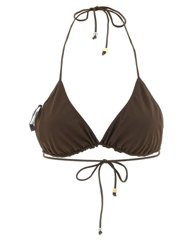 Jacquemus Bikini Top — Brown Brown