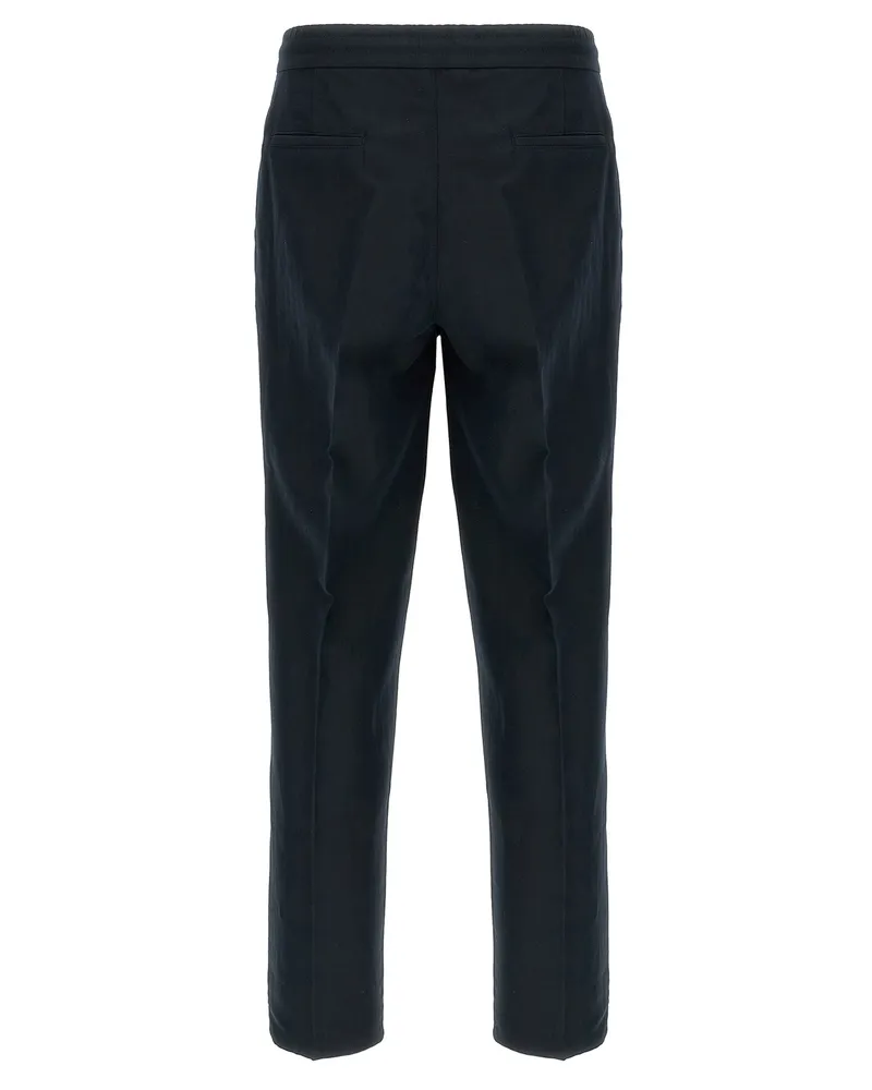 Brunello Cucinelli Men Blue Linen Casual Pants Blue