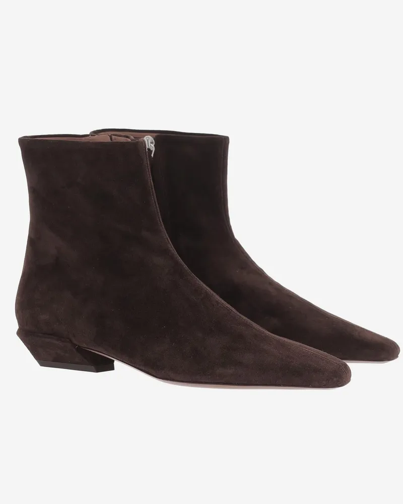 Paris Texas Women's Ankle Boots Bettina Leather Dark Brown Calf Brown