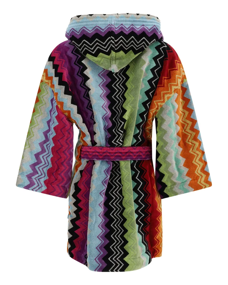 Missoni Unisex Giacomo Bathrobe Orange Cotton Extras Purple