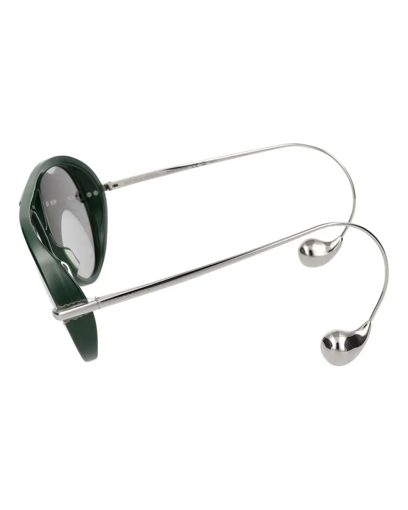 Bottega Veneta Women's Sunglasses  Bv1273s 008 Green Silver Grey 12-180 Acetate Green