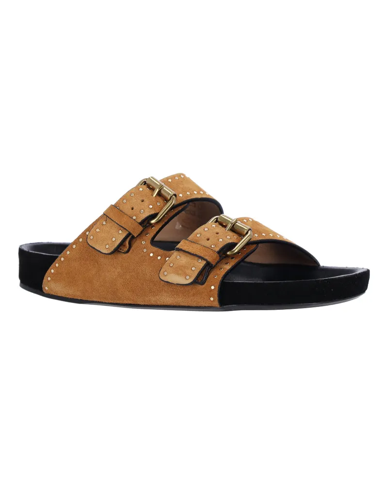 Isabel Marant Women's Sandals Brown Main Material: Calfskin Suede Brown