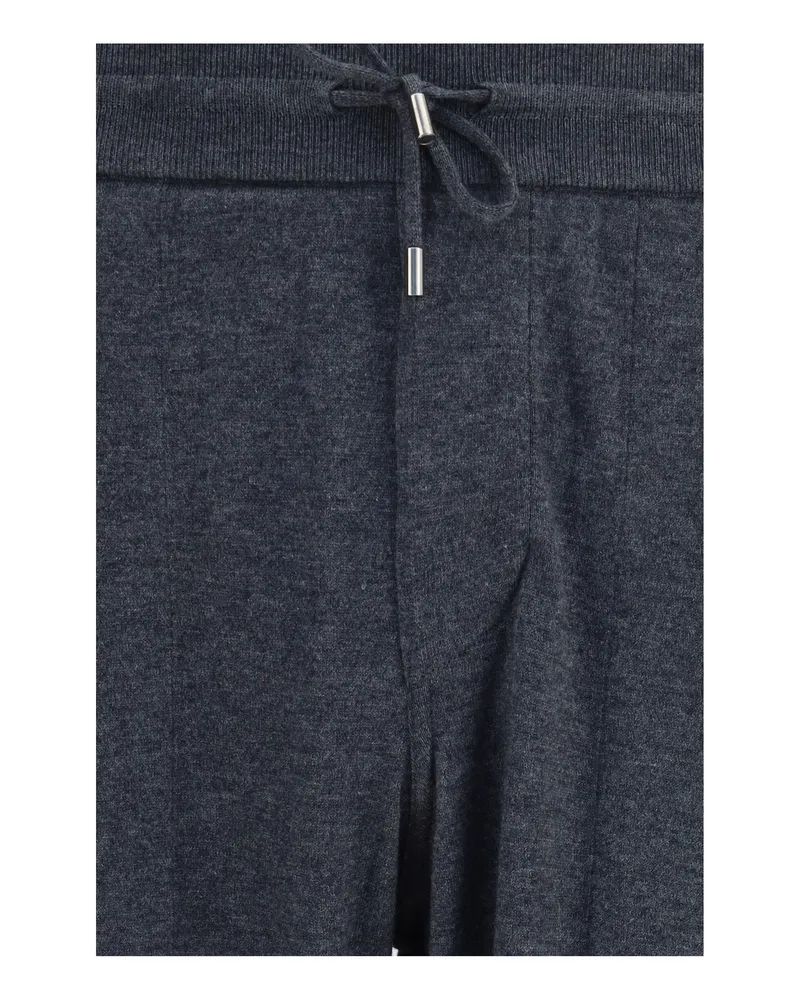 Loro Piana Men Cashmere Sweatpants Grey Melange (capra Hircus) Trousers Gray