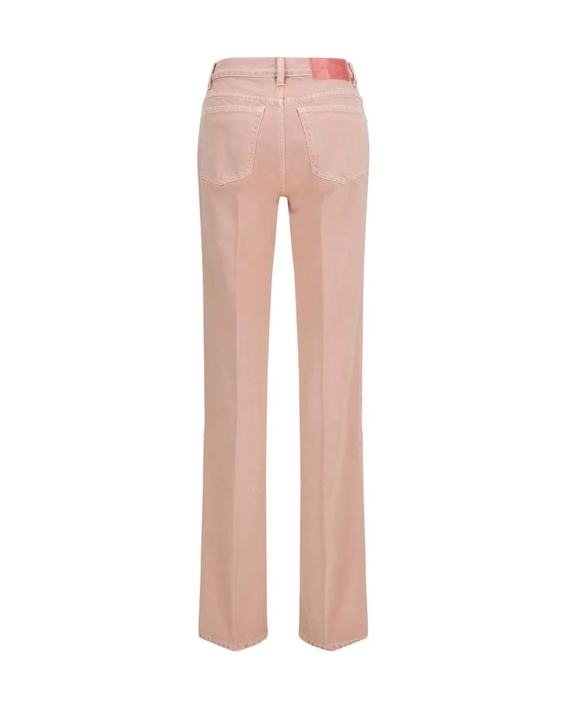 Chloé Women's Multicolor Cotton Straight-Leg Jeans Clothing Pink