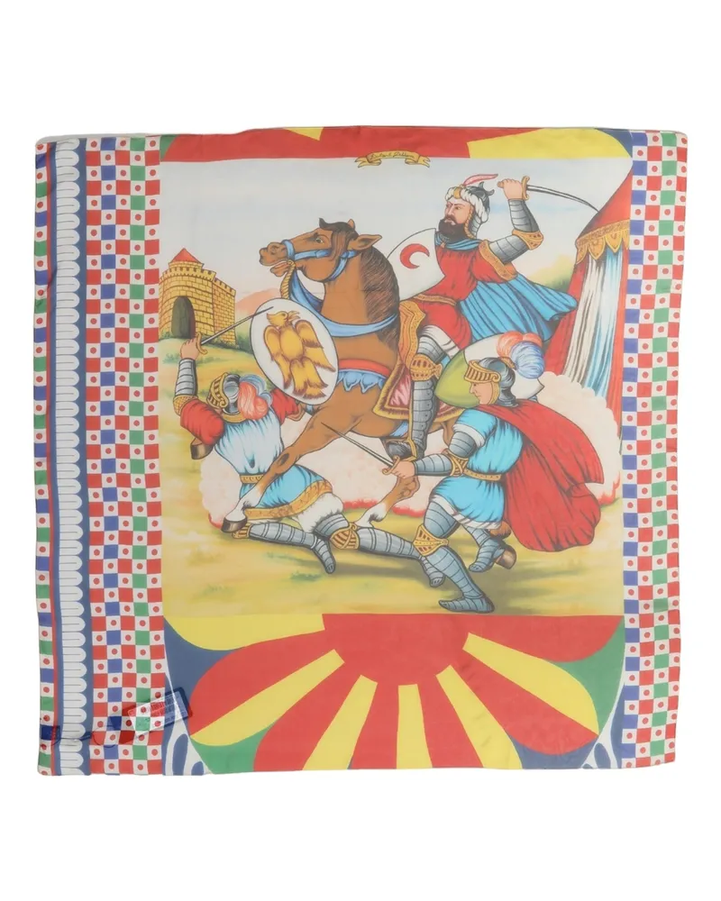 Dolce & Gabbana Printed Silk Scarf — Multicolor Multicolor