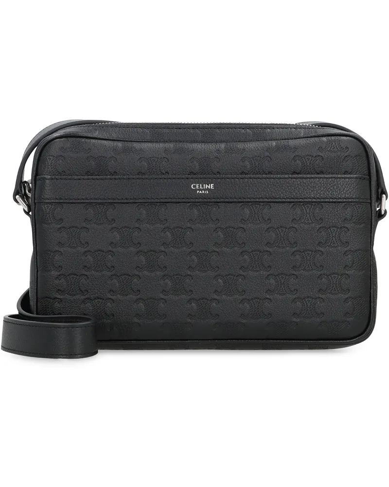 Celine Men's Calf Leather Messenger Bag Black Calfskin Black