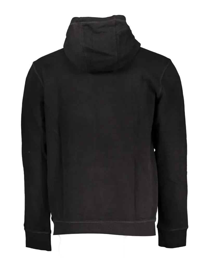 Tommy Hilfiger Logo-Embroidered Organic Cotton Hoodie — Black Black