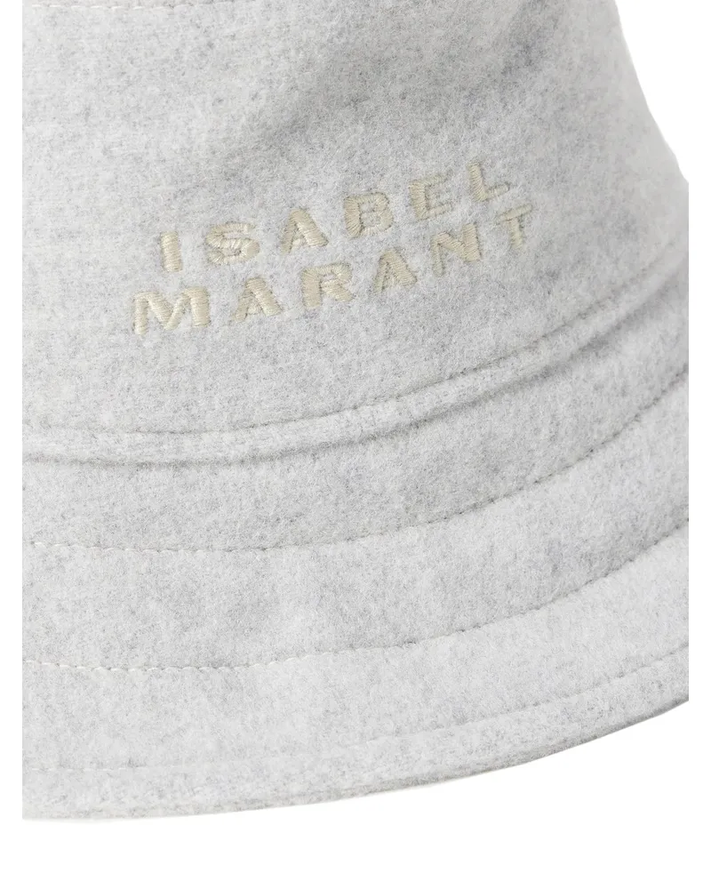 Isabel Marant Women's Giorgia Wool Felt Logo Bucket Hat Grey Accessories > Beanies Gray