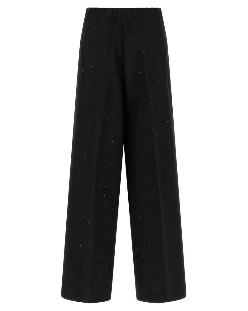 Herno Women's Black Viscose Pants Black