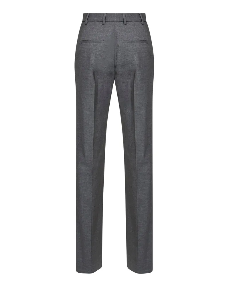 Giuseppe di Morabito Women's Straight-Leg Tailored Trousers Dark Grey Virgin Wool Gray