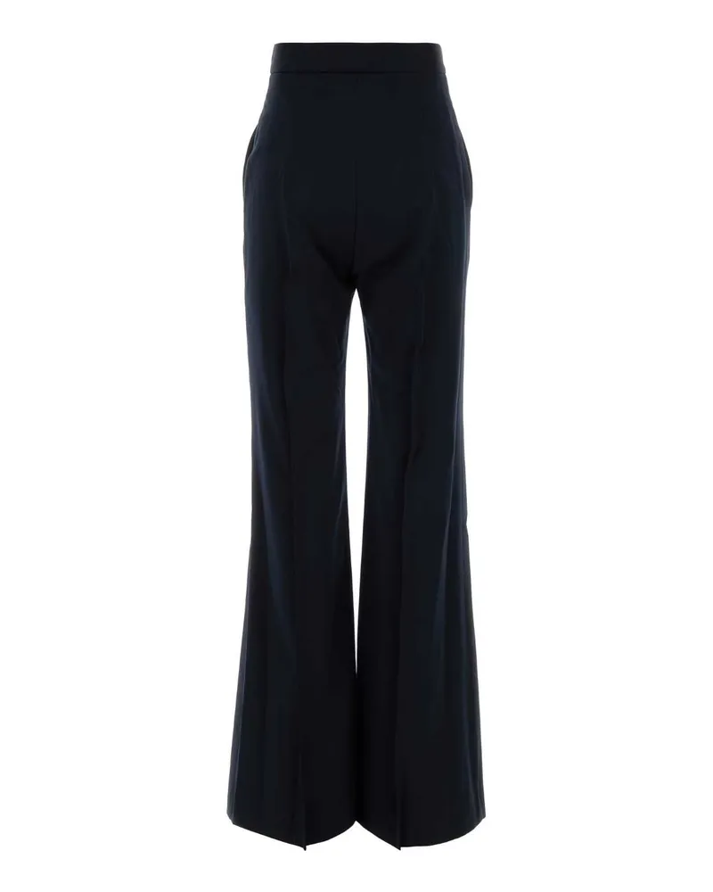 Vivienne Westwood Women's Dark Blue Wool Wide-Leg Pant Navy Exterior: Virgin Pantaloni Trousers Navy
