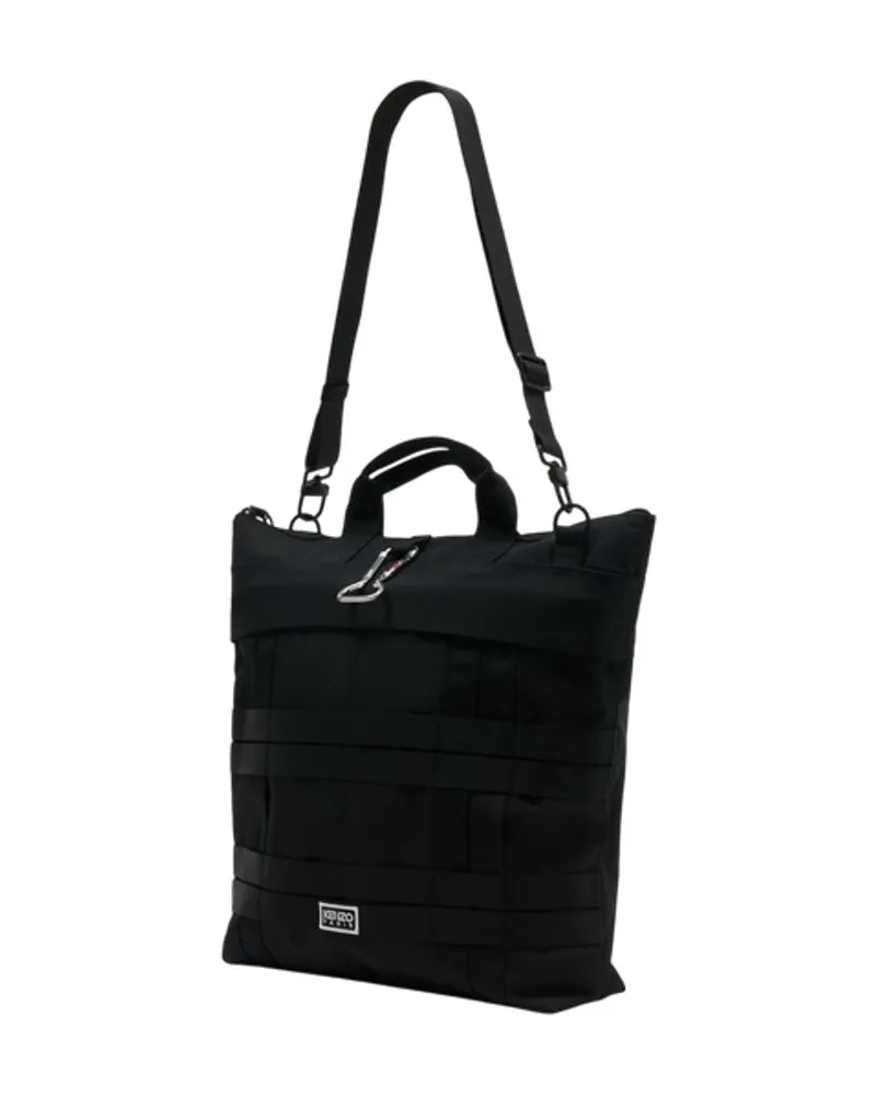 Kenzo Women's Shopper Bag -  Nylon Black Totes-Shopping-Bags Black