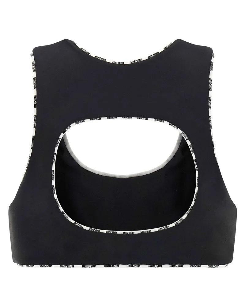 Moschino Logo-Trimmed Tank Top — Black Black