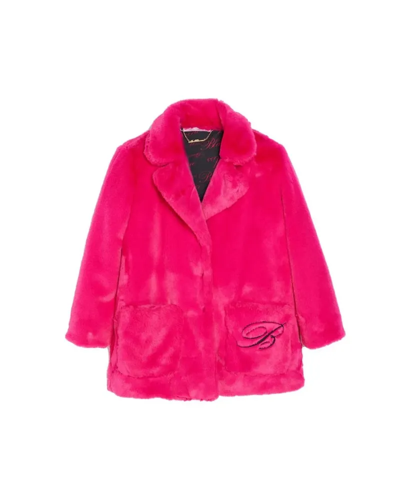 Blumarine Lightweight Synthetic Polyester Raincoat — Pink Pink