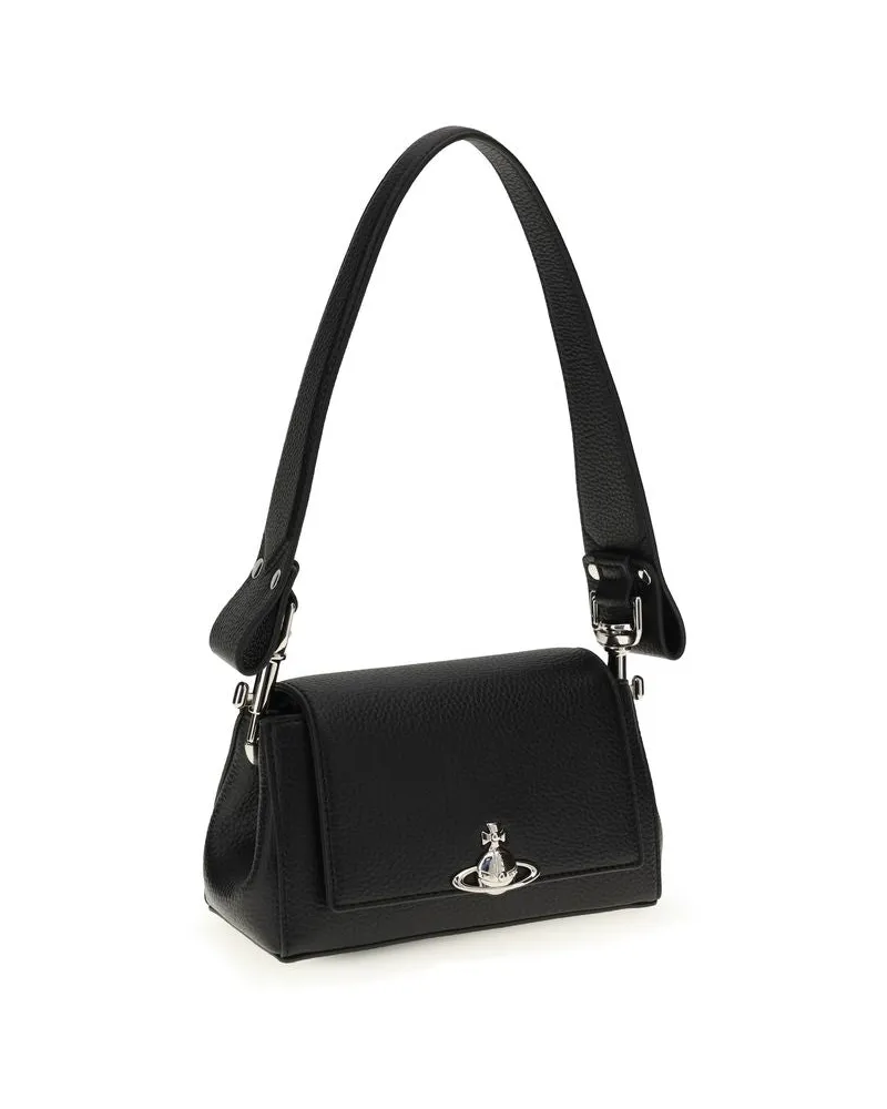 Vivienne Westwood Women's Black Polyurethane Shoulder Bag Black