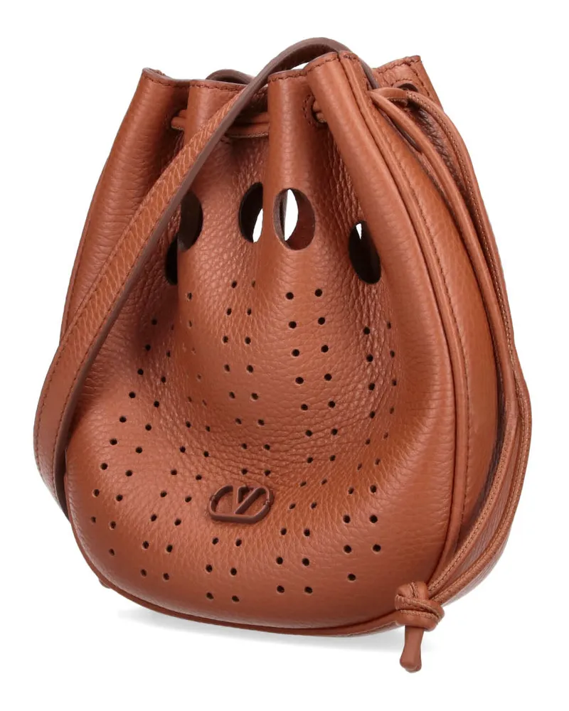 Valentino Garavani Men's Bags Brown Calf Leather Brown